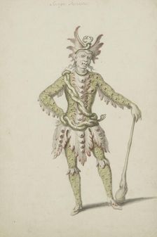 Costume design for the opera Atys by Jean-Baptiste Lully, c1676. Creator: Berain, Jean (c. 1640-1711)