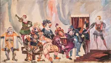Costume design for the opera Die Meistersinger von Nürnberg by R. Wagner, 1929. Creator: Fyodor Fyodorovsky