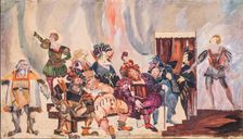 Costume design for the opera Die Meistersinger von Nürnberg by R. Wagner, 1929. Creator: Fyodor Fyodorovsky