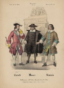 Costume design for the opera I masnadieri by Giuseppe Verdi, 1847-1848