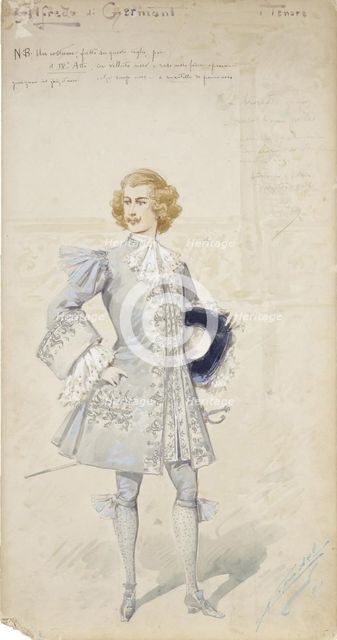 Costume design for the opera La Traviata by Giuseppe Verdi, 1899.