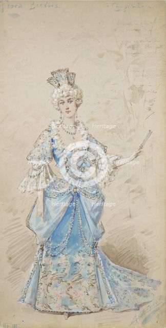 Costume design for the opera La Traviata by Giuseppe Verdi, 1899.