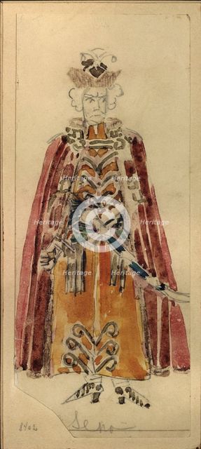 Costume design for the opera Mazepa by P.I. Tschaikovski. Artist: Vrubel, Mikhail Alexandrovich (1856-1910)