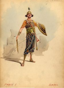 Costume design for the opera Nabucco by Giuseppe Verdi, 1913. Creator: Comelli, Attilio (1858-1925)