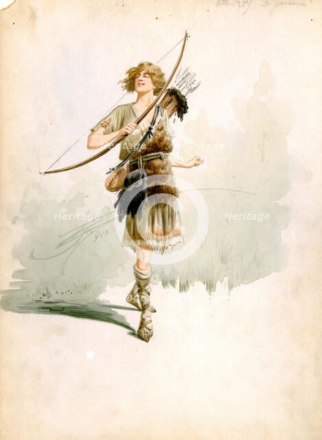 Costume design for the opera Parsifal by Richard Wagner, 1913. Creator: Comelli, Attilio (1858-1925).