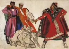 Costume design for the opera Prince Igor by A. Borodin, 1934. Creator: Fyodor Fyodorovsky
