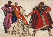Costume design for the opera Prince Igor by A. Borodin, 1934. Creator: Fyodor Fyodorovsky