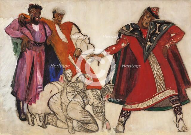 Costume design for the opera Prince Igor by A. Borodin, 1934. Creator: Fyodor Fyodorovsky.