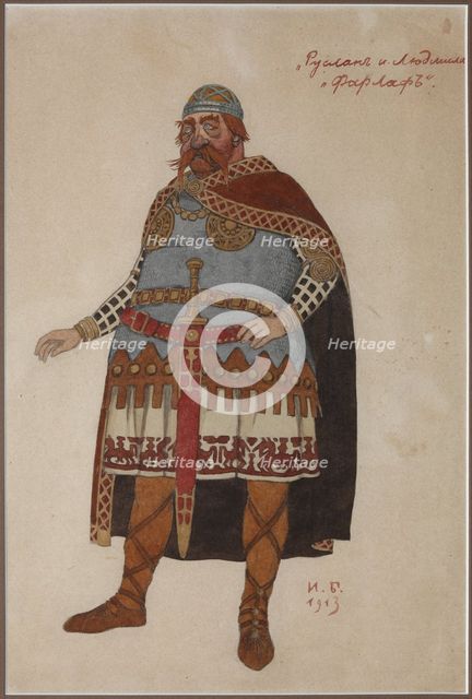 Costume design for the opera Ruslan and Lyudmila by M. Glinka.