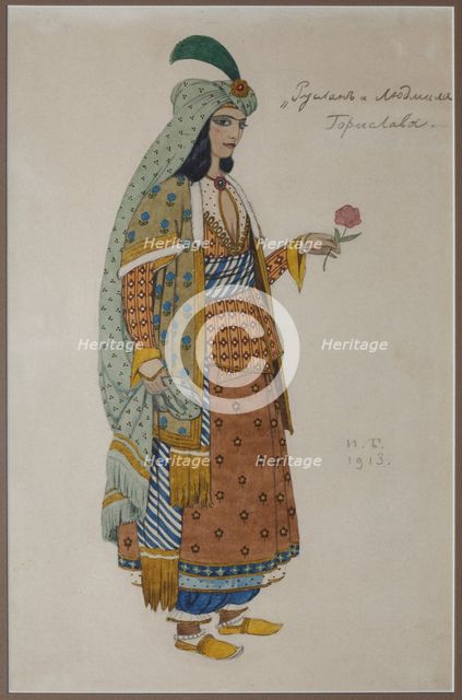 Costume design for the opera Ruslan and Lyudmila by M. Glinka.