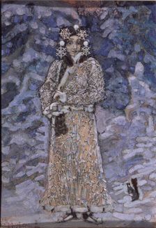 Costume design for the opera Snow Maiden by N. Rimsky-Korsakov, 1890s. Artist: Vrubel, Mikhail Alexandrovich (1856-1910)