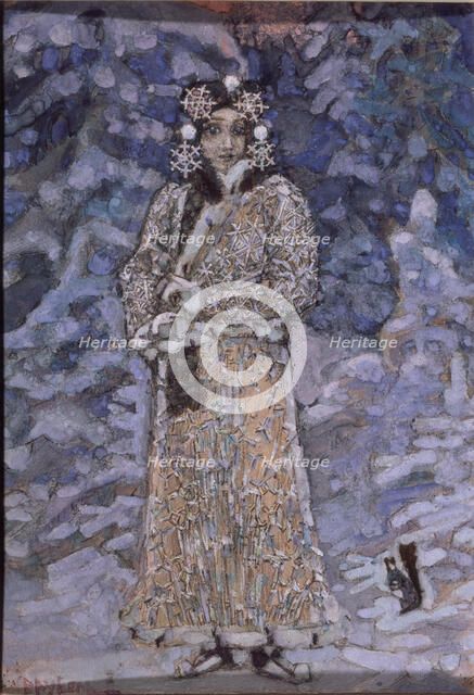 Costume design for the opera Snow Maiden by N. Rimsky-Korsakov, 1890s. Artist: Vrubel, Mikhail Alexandrovich (1856-1910)