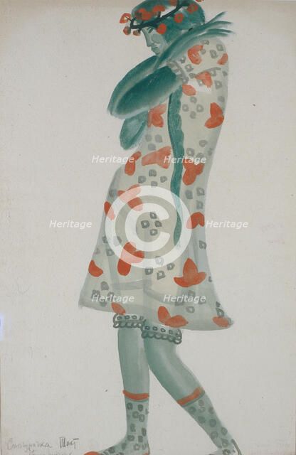 Costume design for the opera Snow Maiden by N. Rimsky-Korsakov, 1919. Artist: Grigoriev, Boris Dmitryevich (1886-1939)