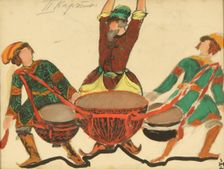 Costume design for the opera Snow Maiden by N. Rimsky-Korsakov, 1919. Artist: Roerich, Nicholas (1874-1947)