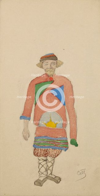 Costume design for the opera Snow Maiden by N, Rimsky-Korsakov, 1910s.