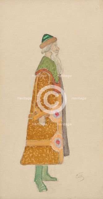 Costume design for the opera Snow Maiden by N, Rimsky-Korsakov, 1910s.