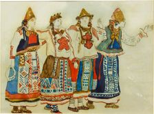 Costume design for the opera Snow Maiden by N. Rimsky-Korsakov