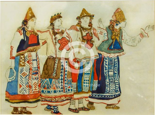 Costume design for the opera Snow Maiden by N. Rimsky-Korsakov.