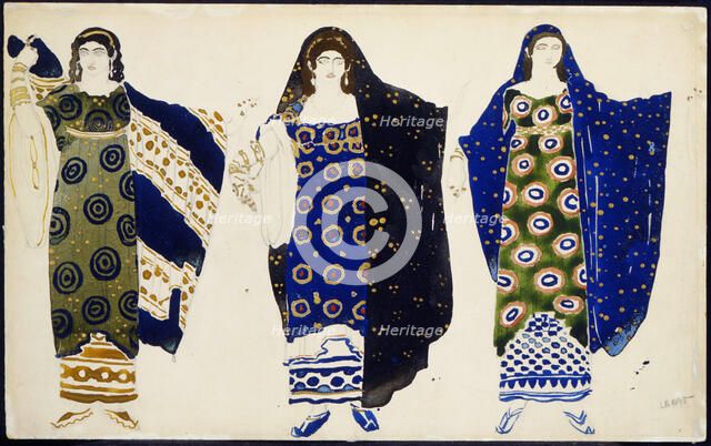 Costume design for the play 'Oedipus at Colonus' by Sophocles, 1904.  Artist: Leon Bakst