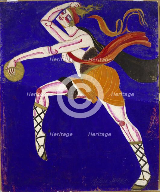 Costume design for the play Famira-kifared by I. Annensky, 1916. Creator: Exter, Alexandra Alexandrovna (1882-1949).