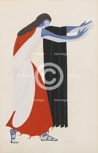 Costume design for the play Seven Against Thebes by Aeschylus, 1925. Artist: Exter, Alexandra Alexandrovna (1882-1949)
