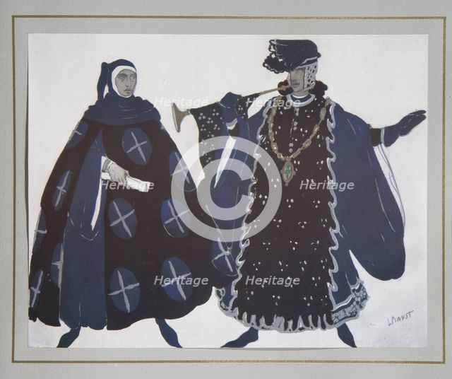 Costume design for the play The Martyrdom of St. Sebastian by Gabriele D'Annuzio, 1922. Artist: Bakst, Léon (1866-1924)