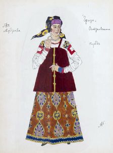 Costume design for the play The Storm by Alexander Ostrovsky, 1916. Artist: Aleksandr Golovin