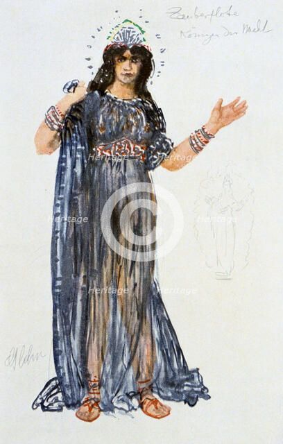 Costume design for the Queen of the Night, 1913. Artist: Unknown