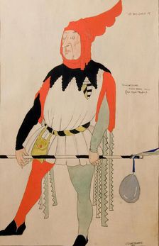 Costume Design for Touchstone in As You Like It, Act I, c1919. Creator: Claud Lovat Fraser