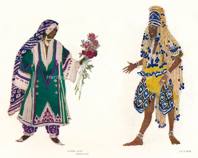 'Costume Designs for the Russian Ballet Le Dieu Bleu', c1912. Artist: Leon Bakst.