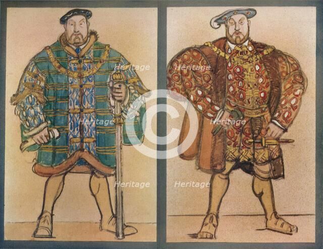 'Costume Designs for Henry VIII (Theatre De L'Opera, Paris, 1920)', c1920, (1923). Artist: Maxime Dethomas.