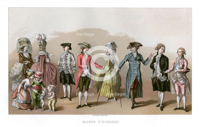 Costume During The Time Of Louis XVI, (1885). Artist: Durin