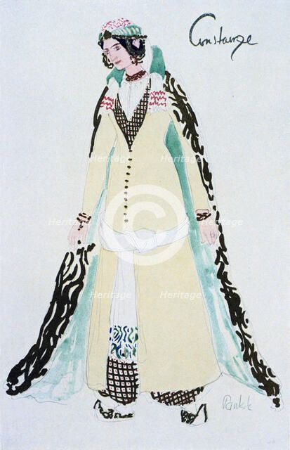 Costume for Constanze, c1913. Artist: Unknown