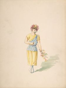 Costume for a Youth in Yellow and Blue, n.d.. Creator: Charles Bianchini