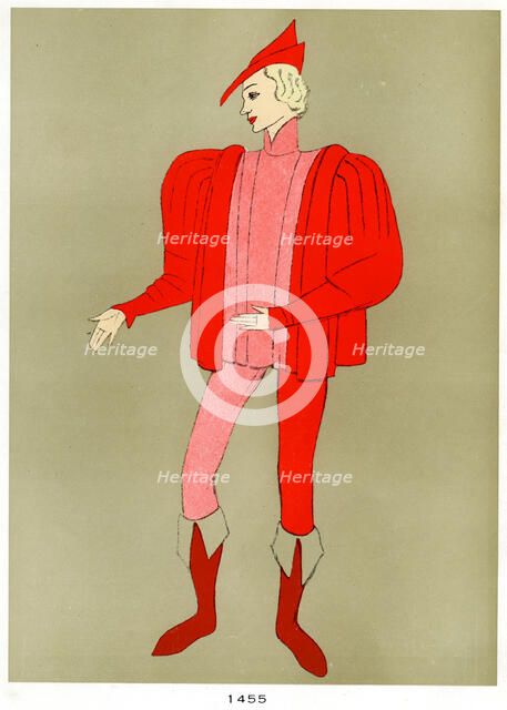Costume of 1455, early to mid 20th century. Artist: Unknown