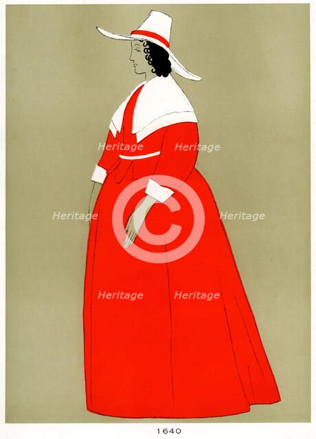 Costume of 1640, early to mid 20th century. Artist: Unknown