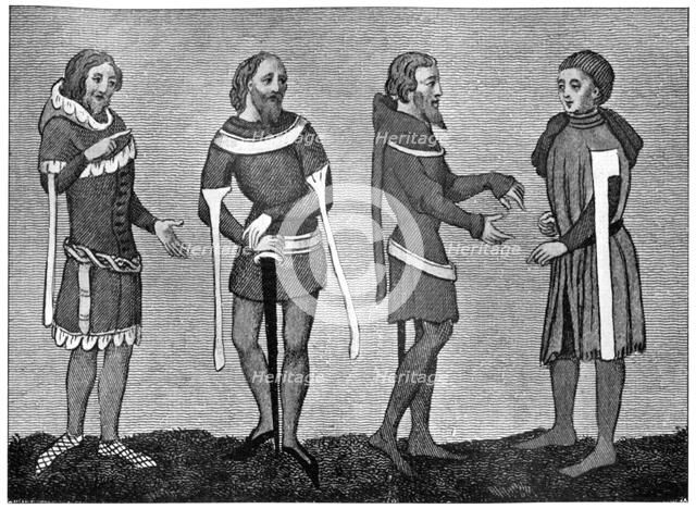 Costume of the 14th century, (1910). Artist: Unknown