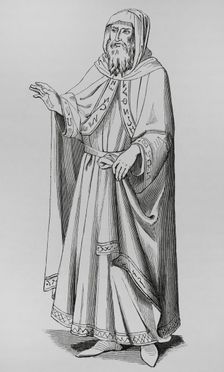 Costume of an Italian Jew in the 15th century, (1878). Creator: Unknown