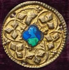 Costume Ornament with Profile Portrait, c. 1380/1400. Creator: Unknown