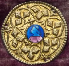 Costume Ornament with Profile Portrait, c. 1380/1400. Creator: Unknown