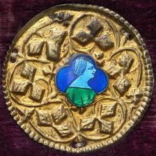Costume Ornament with Profile Portrait, c. 1380/1400. Creator: Unknown