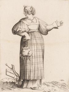 Costume Plate: Woman from Germany, ca. 1558-70. Creator: Unknown