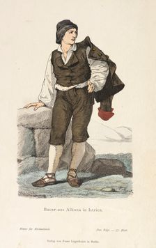 Costume Plate (Bauer aus Albona in Istrien), 19th century. Creator: Unknown