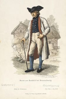 Costume Plate (Bauer aus Bortfeld bei Braunschweig), 19th century. Creator: Berhard Plockhorst