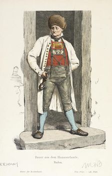 Costume Plate (Bauer aus dem Hanauerland, Baden), 1879. Creator: Unknown