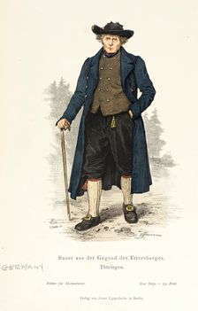 Costume Plate (Bauer aus der Gegend des Ettersberges, Thüringen), 19th century. Creators: Streller, Wilhelm Gustav Friedrich Hasemann