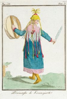 Costume Plate (Devineresse de Krasnajarsk), late 18th to early 19th century. Creator: Jacques Grasset de Saint-Sauveur