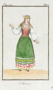 Costume Plate (Esthonienne), late 18th to early 19th century. Creator: Jacques Grasset de Saint-Sauveur