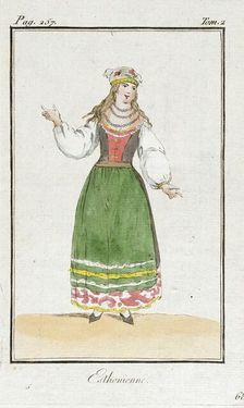 Costume Plate (Esthonienne), late 18th to early 19th century. Creator: Jacques Grasset de Saint-Sauveur