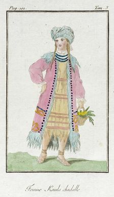 Costume Plate (Femme Kamls chadalle), Late 18th to early 19th century. Creators: Jacques Grasset de Saint-Sauveur, LF Labrousse